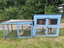 Solid handmade quality large rabbit hutch used pre owned.