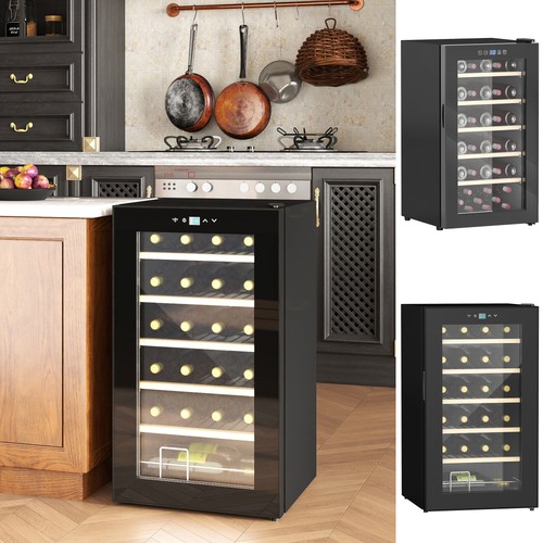 Wine cooler fridge with glass - wine,