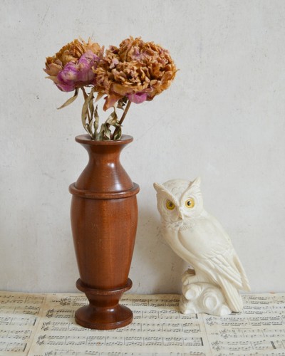 Hand turned wooden vase - hand,