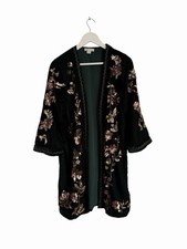 Monsoon Velvet Jacket Floral Sequin Kiara Kimono RRP £150 Green Size 10 