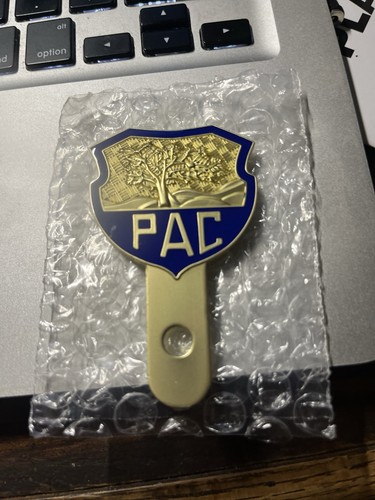 Pac police license plate - pac,