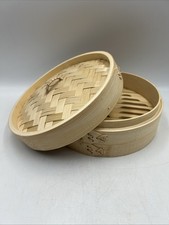 Bamboo Steamer With Lid H 4”