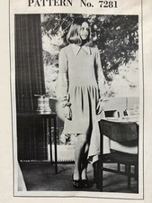 7281 Short SHIFT DRESS Milk Maid Smock Style MY WEEKLY Bust 34" Sewing Pattern