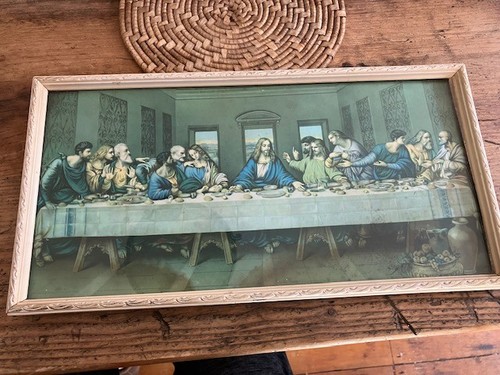 Vintage framed last supper - framed,