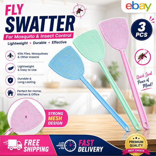 Pack fly swatter set - swatter, heavy
