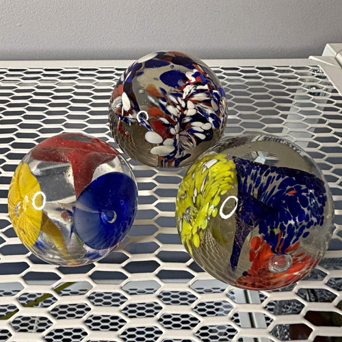 Set hand blown art glass - set, 3