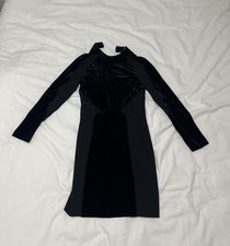 Zara Black Velvet Panel Dress