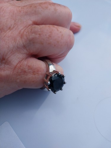 Black spinel sterling silver - spinel,