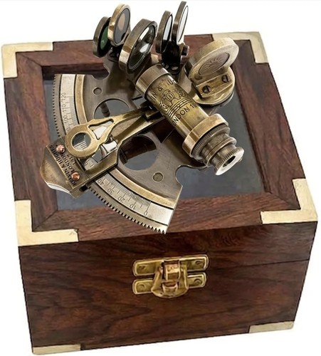 Nautical bronze sextant - bronze,