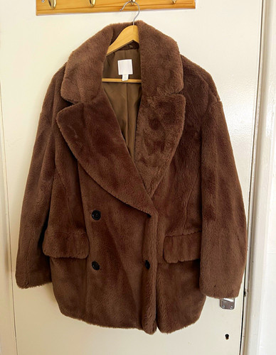 Women brown faux fur - brown,