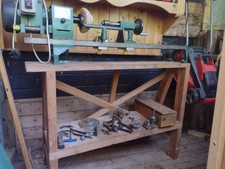 Tyne Cub Lathe Working 4 speed With Chucks And Chisels and manual