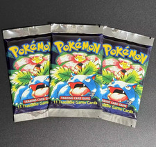 3x 1st Edition Pokemon Booster