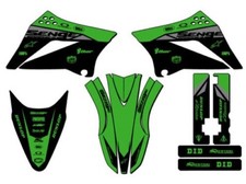2010-2023 KLX 110 BINARY Green Senge Graphics Kit Compatible with Kawasaki