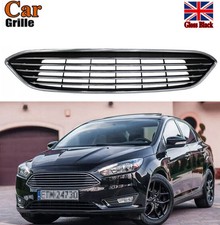 FOR FORD FOCUS FRONT BUMPER CENTRE GRILLE WITH CHROME TITANIUM (2014+ONWARDS) UK