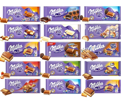 Milka chocolate bars - milka, variety