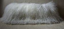 Mongolian Lamb Pillow White