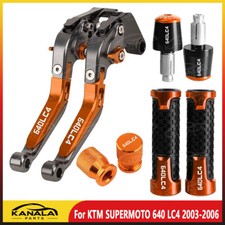 CNC Adjustable Brake Clutch Lever Handle Grips Sets For KTM SUPERMOTO 640 LC4
