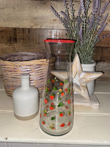 Vintage style red strawberry - style,
