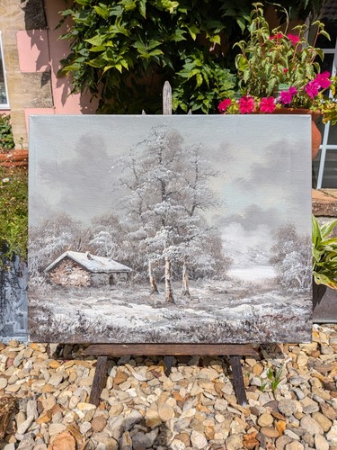 Vintage original oil canvas - vintage, on
