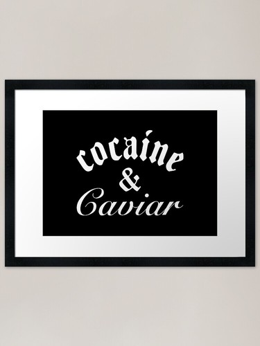 Cocaine and caviar framed art - caviar,