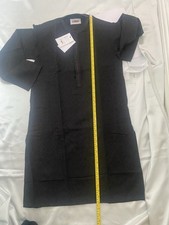 Designer Gul Ahmed Jacquard Kurta Black Kameez Size Small Asian Eid Wear Khaadi