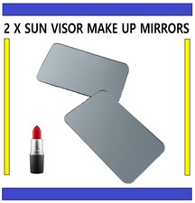 2x Sun Visor Stick On Mirror Glass For Make up Replacement or addition 120 75mm