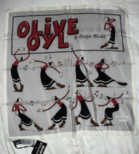 Moschino Silk Scarf Olive Oyl
