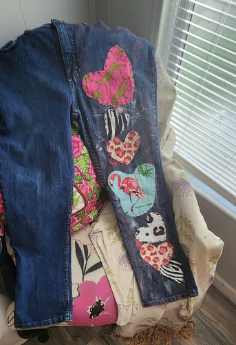 Upcycled boho vintage lee - ,