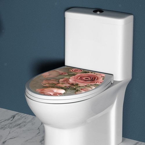 Toilet lid stickers floral - toilet,