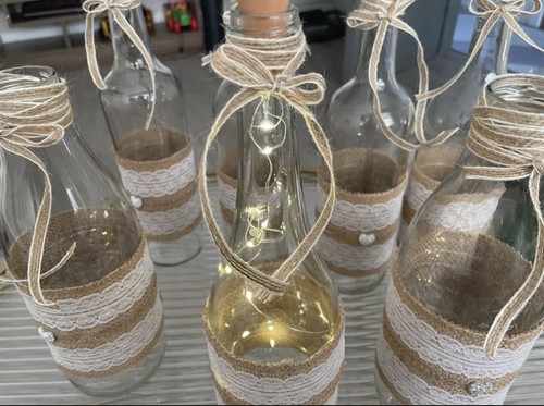 Bottle wedding centrepiece - wedding,