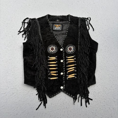 Vintage black suede leather - vintage,