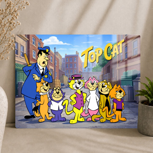 Top cat retro metal - cat, tv