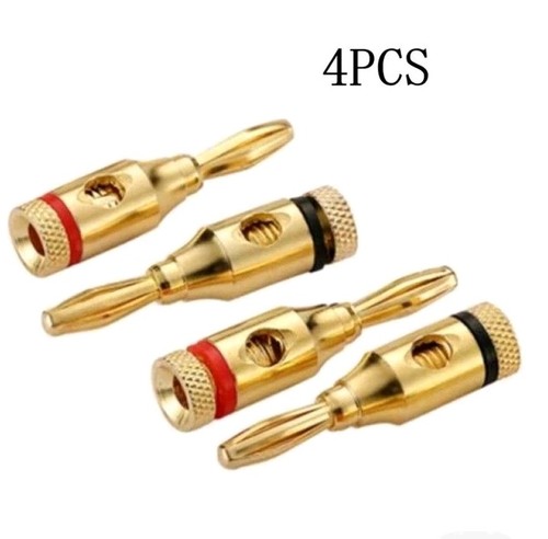 4mm banana plugs gold - 4, x