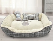Plush Pet Bed Lounger Round