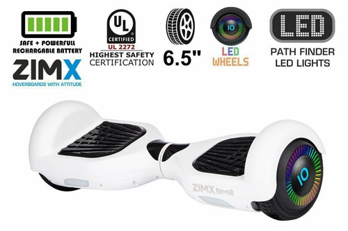 White hoverboard with led - white,