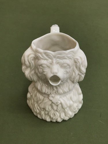 Charming antique white - dog, jug