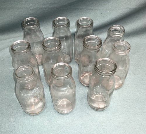 Vintage small milk bottles - bottles,