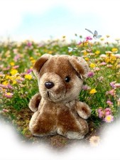 Vintage Teddy Avon Small Brown Stubby Teddy Bear Plush 1980s Korea Approx 5” VGC