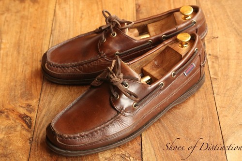 Sebago brown leather boat - sebago,