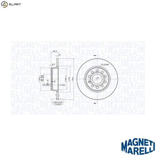 Brake disc 360406107801 for - disc,