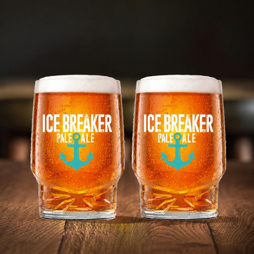 Ice breaker pint glasses - 2x,