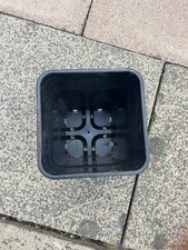 Used Black Plastic 7 Litre Planters Plant Pots with Drainage Holes X 100