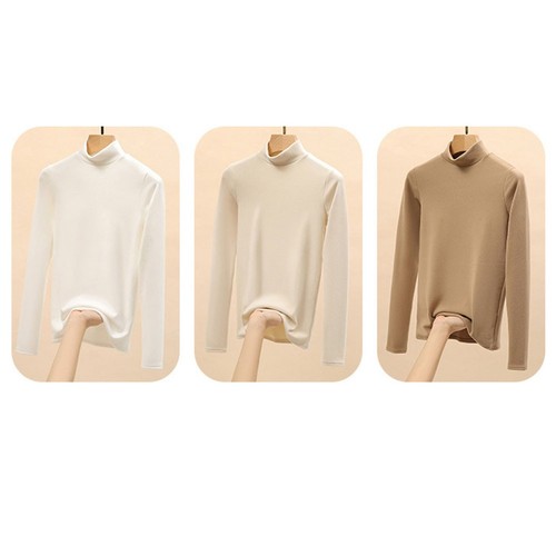 Women solid color round - solid, neck