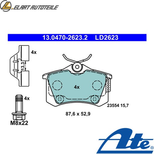 Brake pad set - disc,