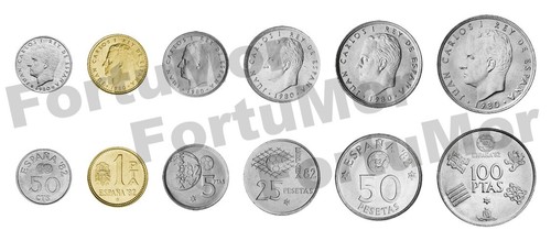 Spain pcs unc coin set - 6,