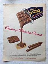13 June 1953 Vintage Advert CADBURY'S DAIRY MILK CHOCOLATE BISCUITS FINGER WAFER