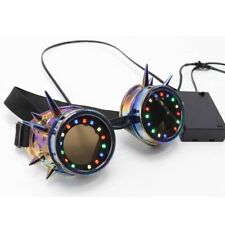 LED Steampunk Goggles Rainbow