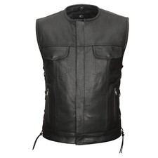 Mens milled black cowhide