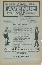 Walthamstow Avenue v H.B.S. Hague Netherlands Holland (Friendly) 1946/1947
