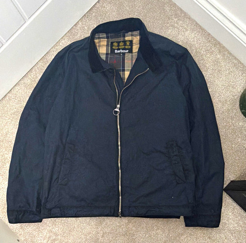 Barbour brobel wax jacket navy - barbour,